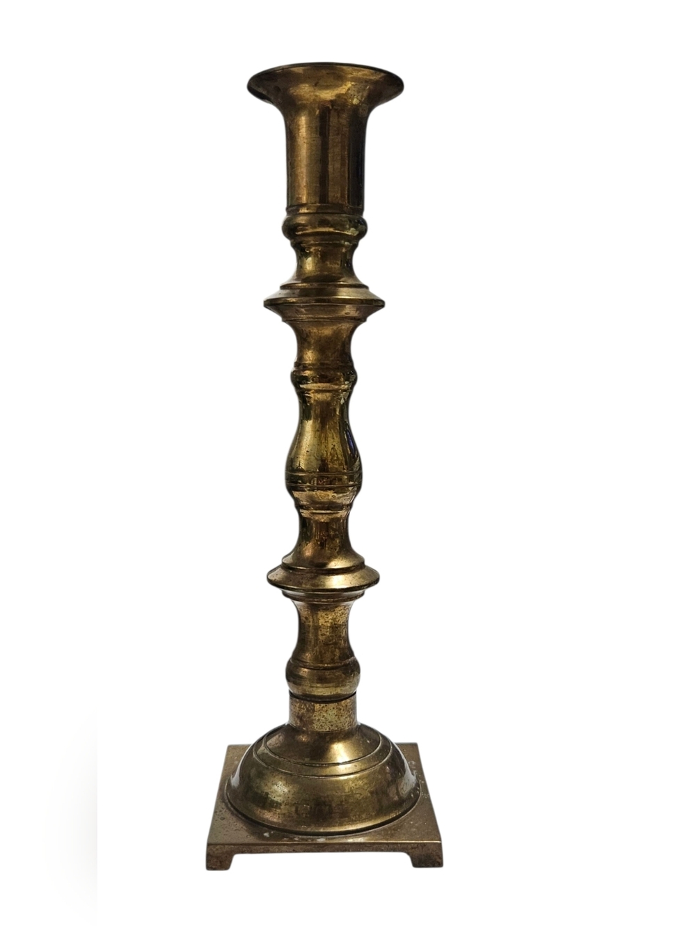Vintage 9.5” Solid Brass Large Candle Stick Holder